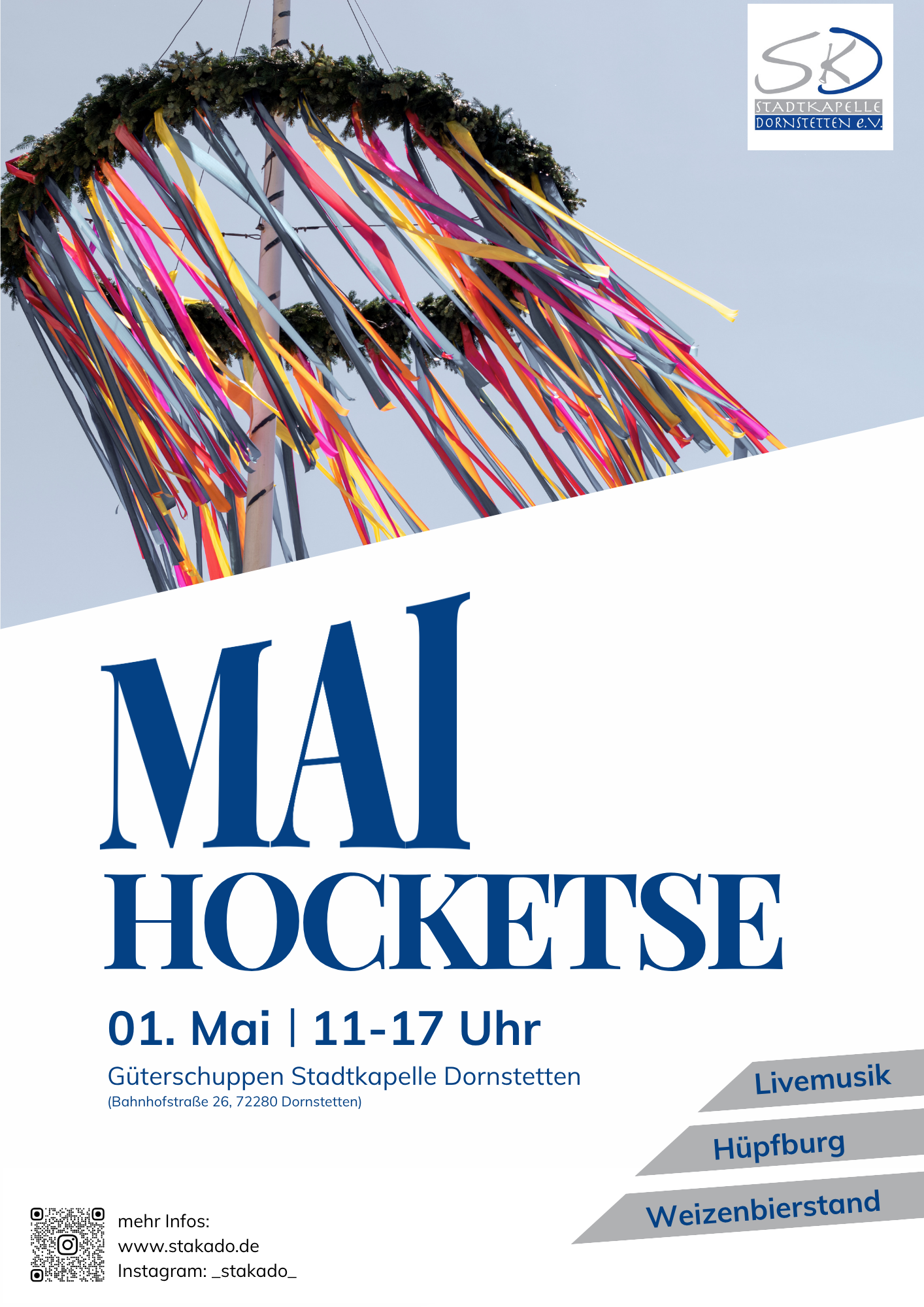 Komm vorbei bei unserer Maihocketse!